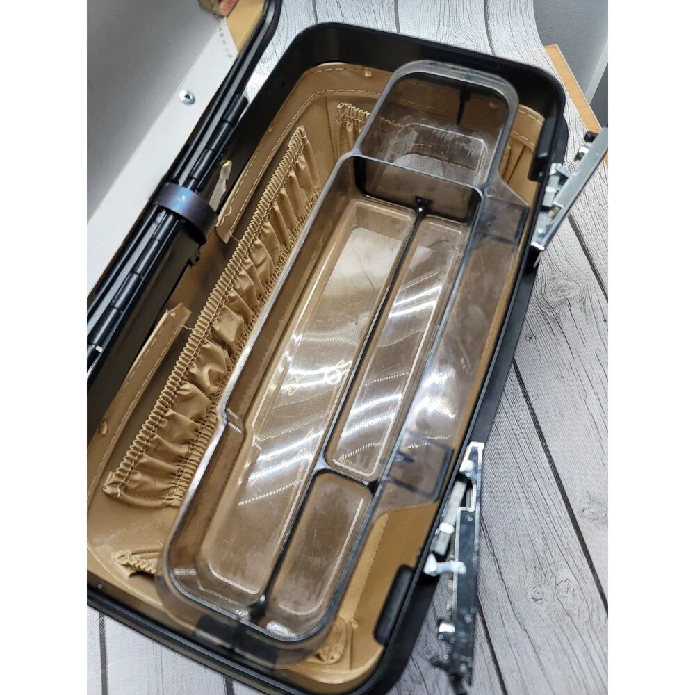 VTG 80s Samsonite Series 2800 Train Travel Cosmetic Case Blue w Key Storage Tray